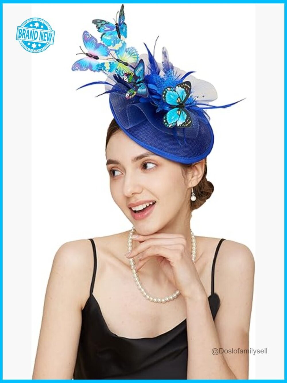 Butterfly Fascinator Headband Wedding Tea Party Hair Clip Handmade